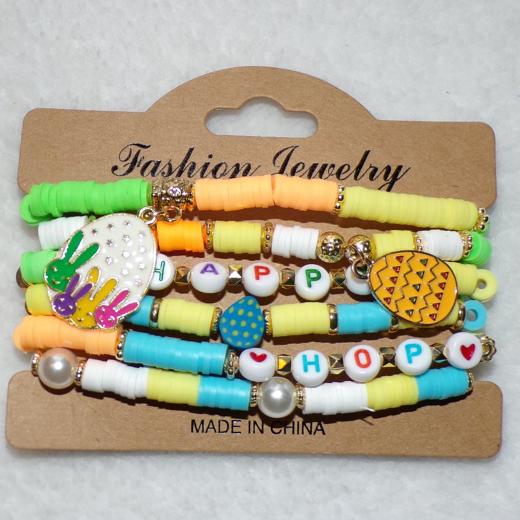 Host Pick Easter Stretch Bracelet Set 6pc Stackable